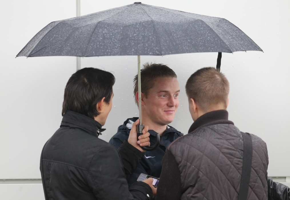 Тренировка перед матчем Зенит—Томь