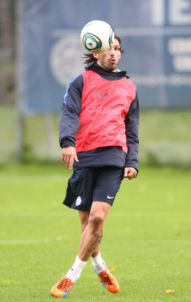 Тренировка перед матчем Зенит—Томь