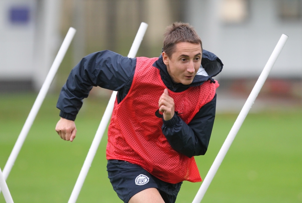 Тренировка перед матчем Зенит—Томь