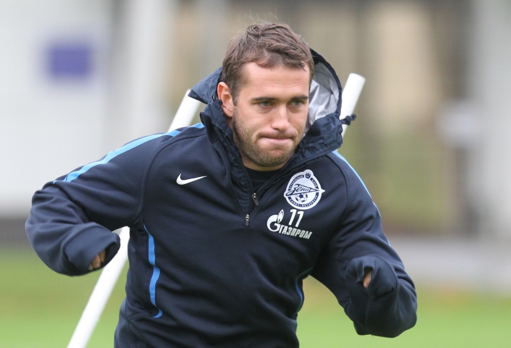 Тренировка перед матчем Зенит—Томь