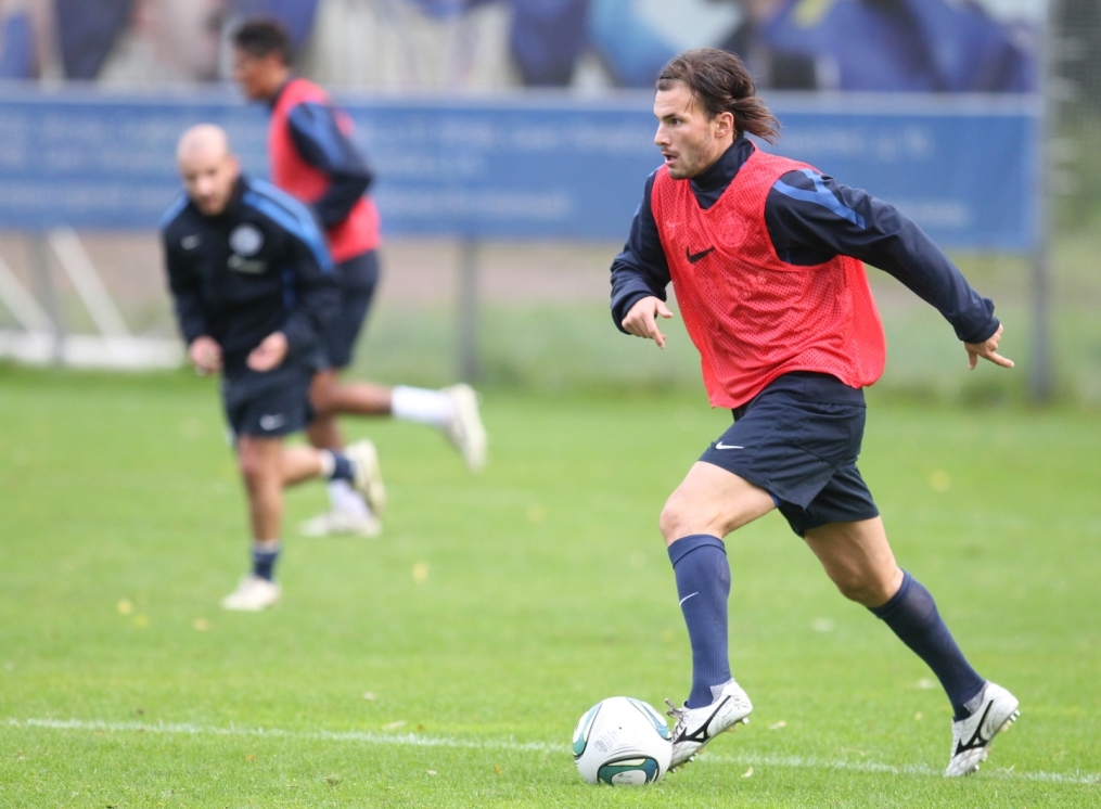 Тренировка перед матчем Зенит—Томь