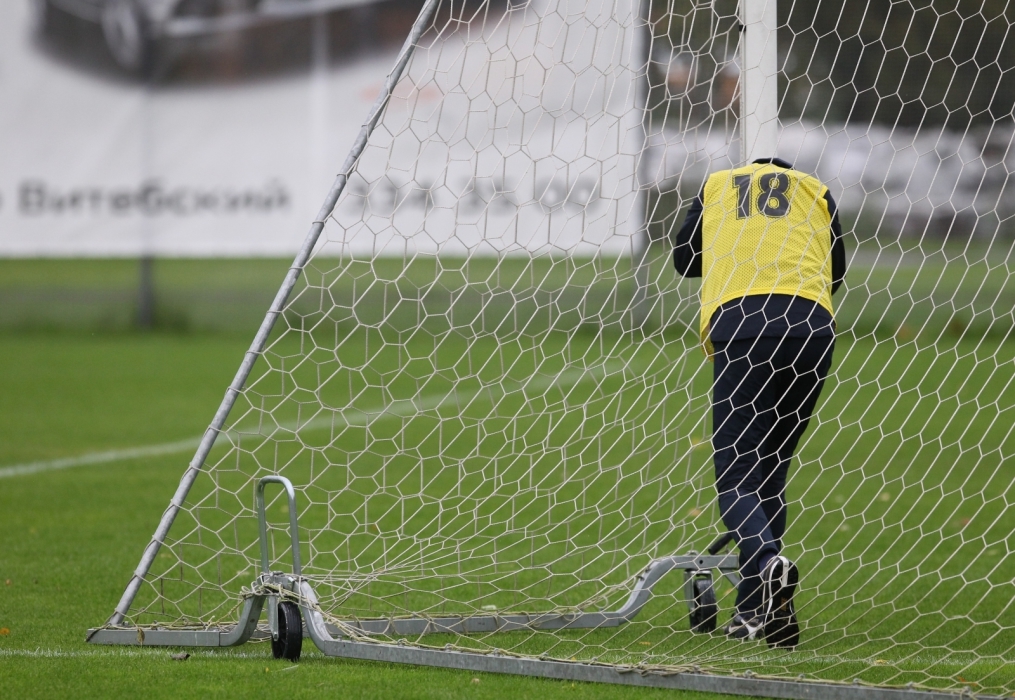 Тренировка перед матчем Зенит—Томь