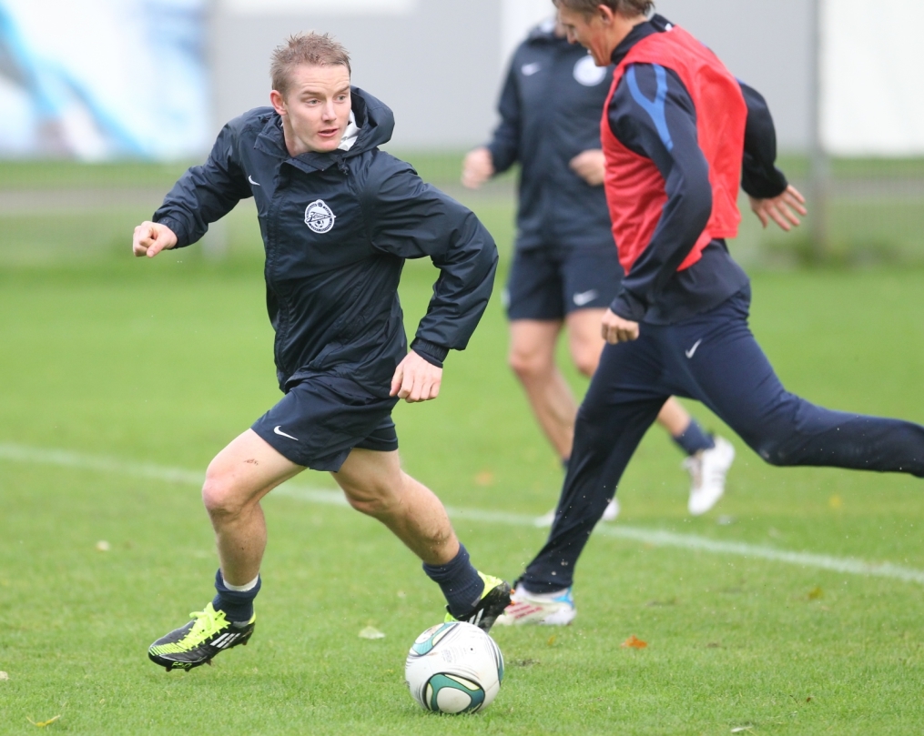 Тренировка перед матчем Зенит—Томь