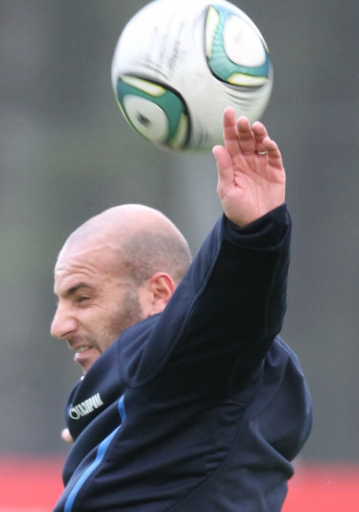 Тренировка перед матчем Зенит—Томь