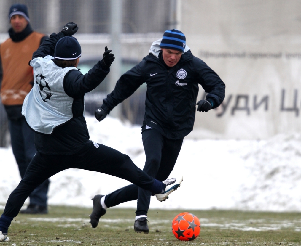 Открытая тренировка «Зенита» перед матчем  Лиги чемпионов УЕФА 2011/2012 с «Бенфикой»