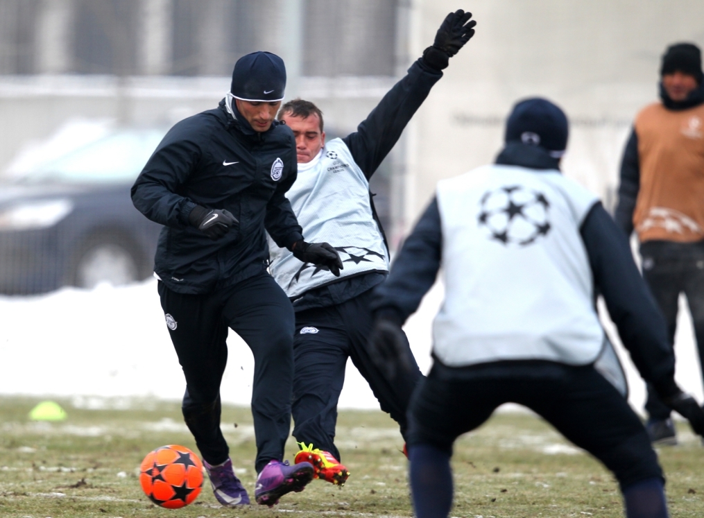 Открытая тренировка «Зенита» перед матчем  Лиги чемпионов УЕФА 2011/2012 с «Бенфикой»