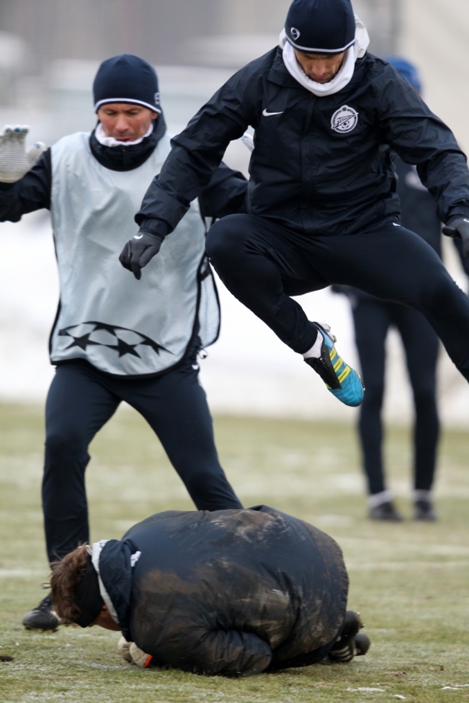 Открытая тренировка «Зенита» перед матчем  Лиги чемпионов УЕФА 2011/2012 с «Бенфикой»