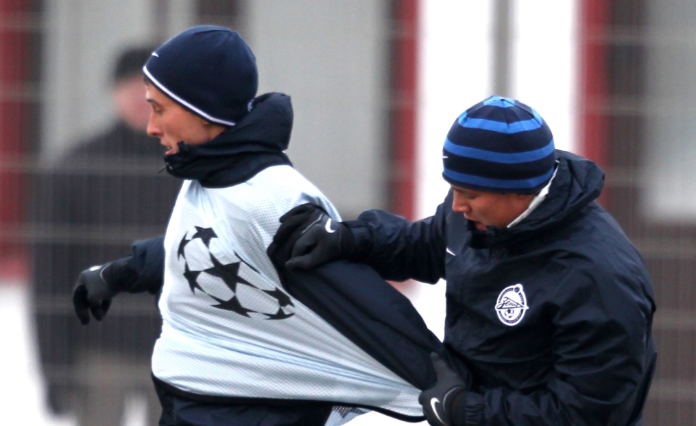 Открытая тренировка «Зенита» перед матчем  Лиги чемпионов УЕФА 2011/2012 с «Бенфикой»