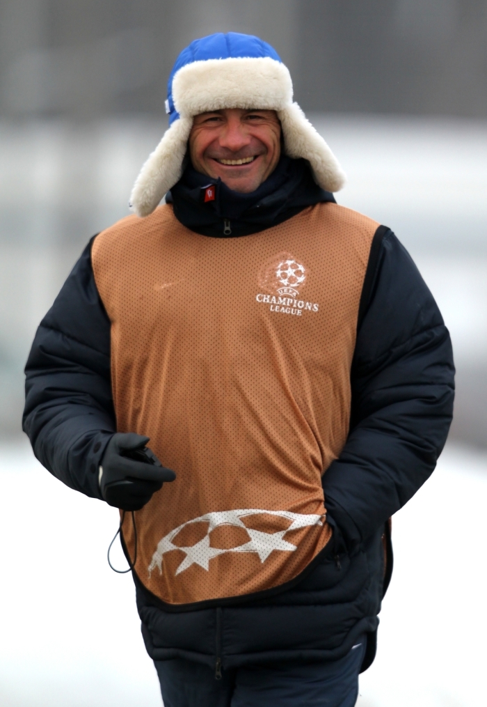 Открытая тренировка «Зенита»  перед матчем 1/8 финала Лиги чемпионов УЕФА 2011/2012 с Бенфикой