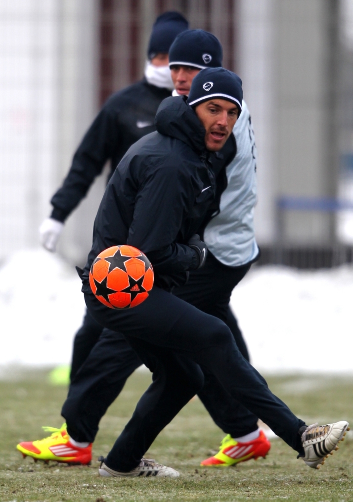 Открытая тренировка «Зенита»  перед матчем 1/8 финала Лиги чемпионов УЕФА 2011/2012 с Бенфикой