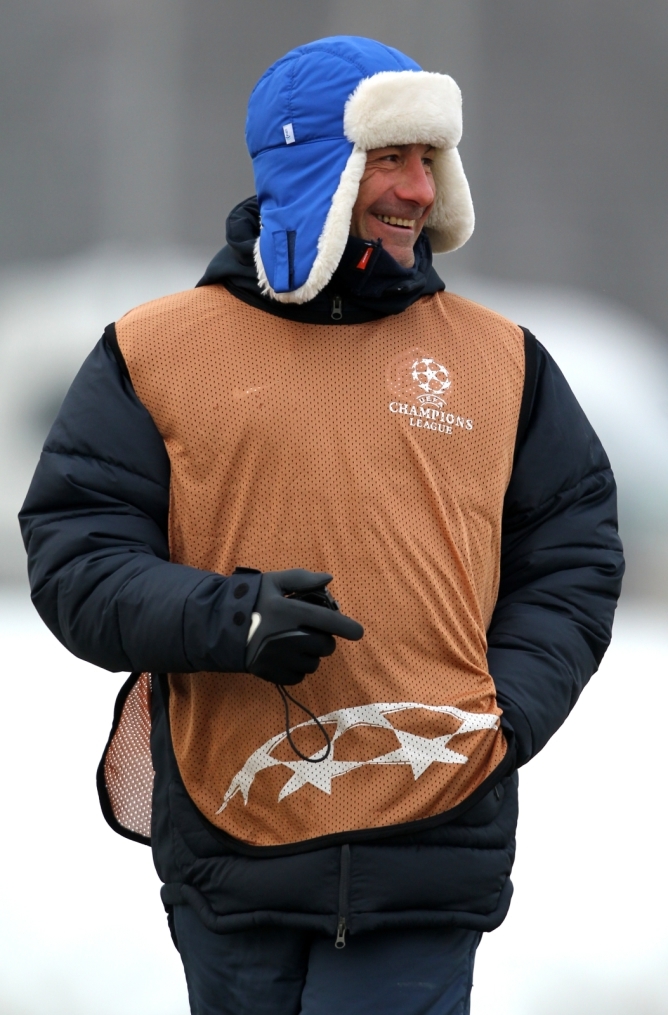 Открытая тренировка «Зенита»  перед матчем 1/8 финала Лиги чемпионов УЕФА 2011/2012 с Бенфикой