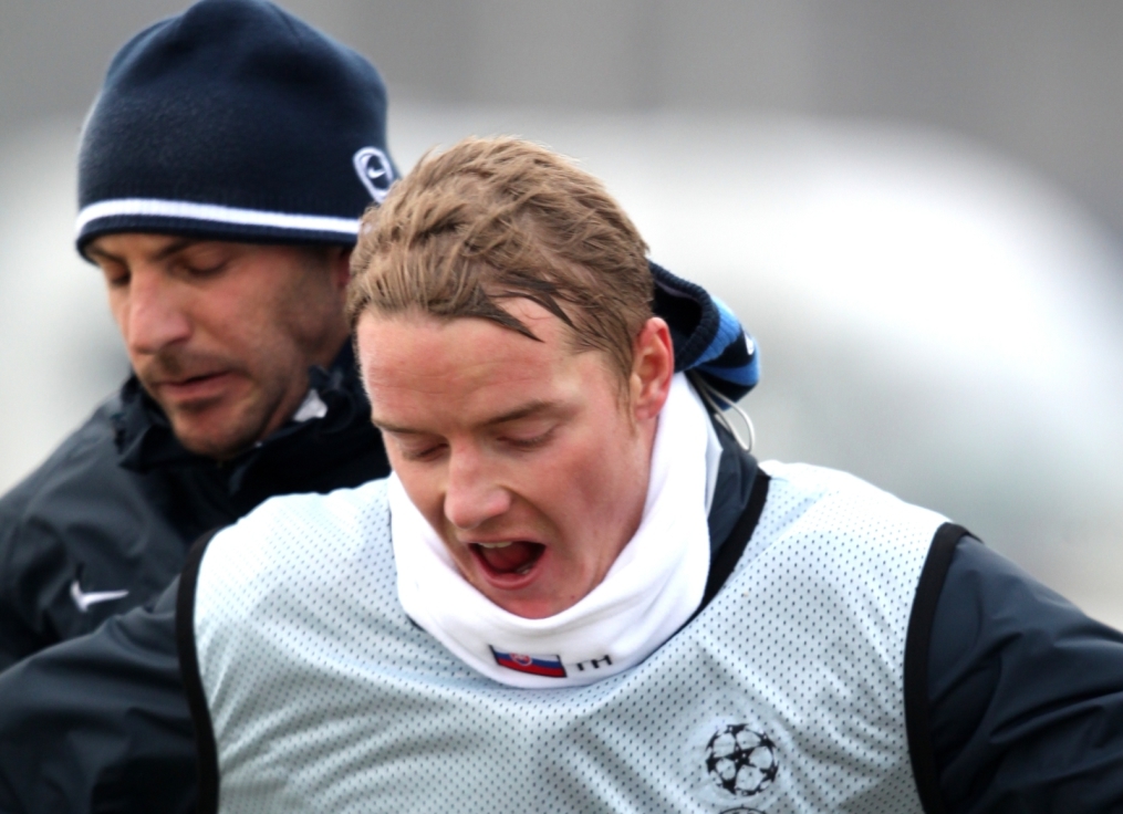 Открытая тренировка «Зенита»  перед матчем 1/8 финала Лиги чемпионов УЕФА 2011/2012 с Бенфикой