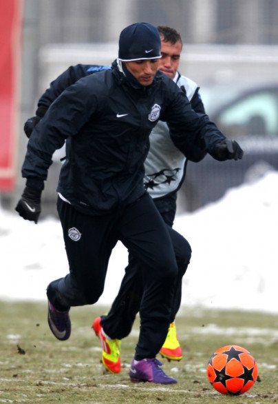 Открытая тренировка «Зенита»  перед матчем 1/8 финала Лиги чемпионов УЕФА 2011/2012 с Бенфикой