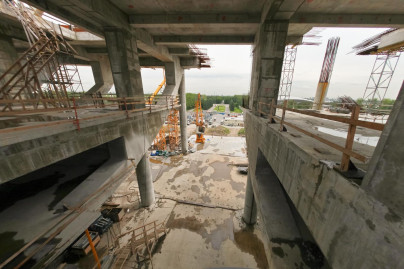 Строительство стадиона «Газпром-Арена», июнь 2012 