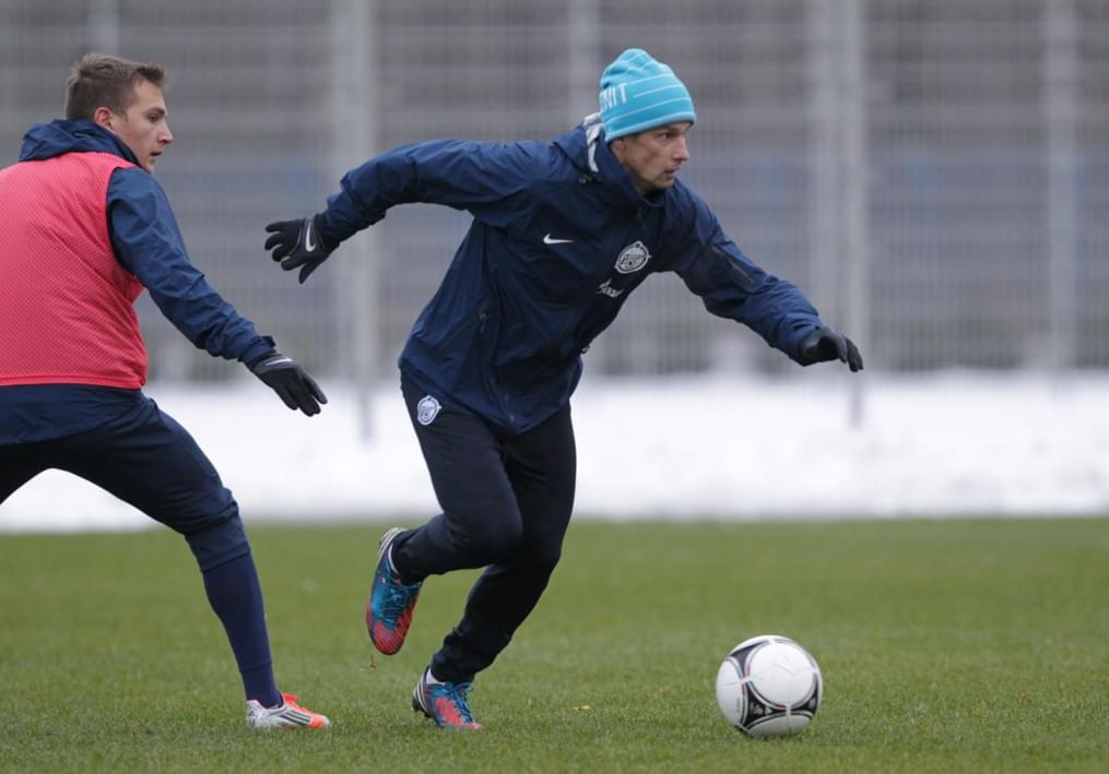 Тренировка перед матчем «Зенит» — «Ростов»