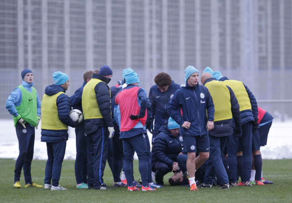 Тренировка перед матчем «Зенит» — «Ростов»