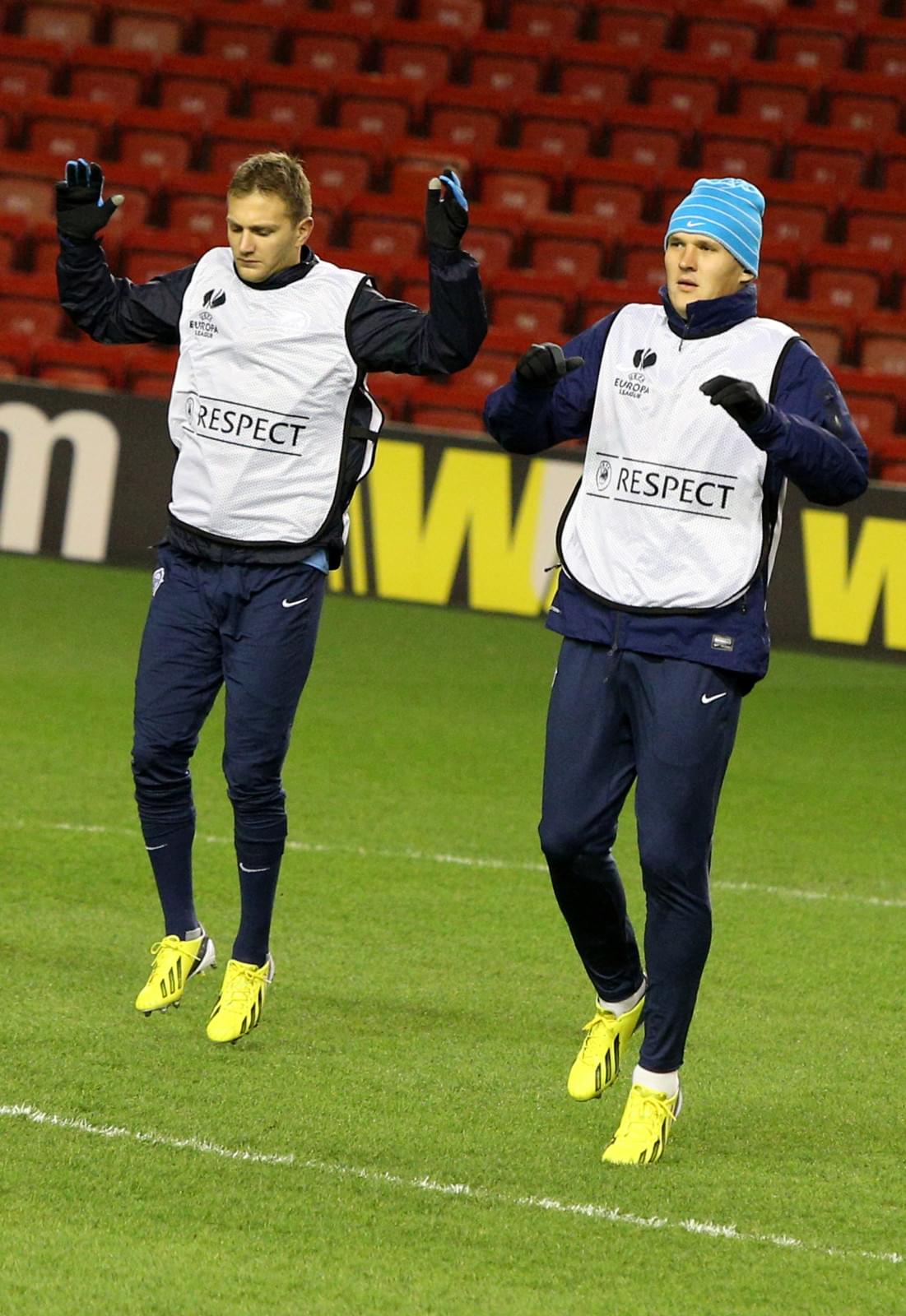 Тренировка ФК «Зенит» перед матчем  «Зенит» — «Ливерпуль»