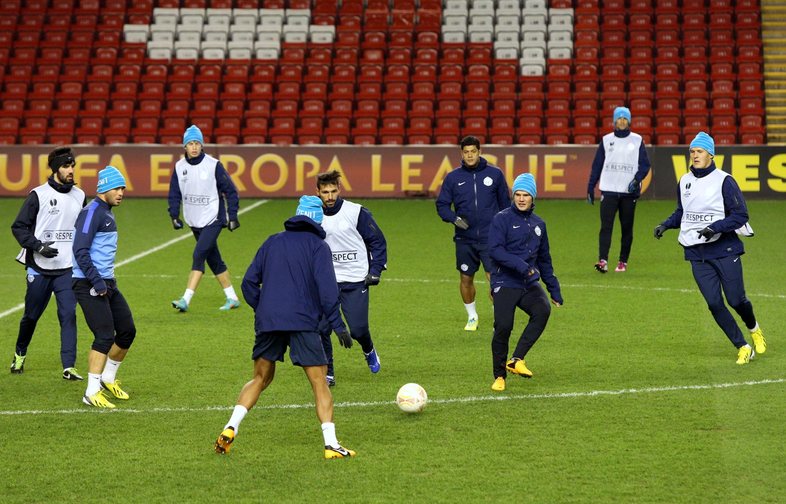 Тренировка ФК «Зенит» перед матчем  «Зенит» — «Ливерпуль»