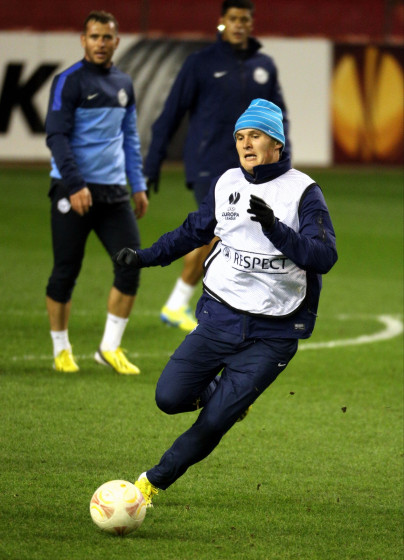 Тренировка ФК «Зенит» перед матчем  «Зенит» — «Ливерпуль»