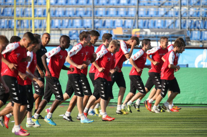 Тренировка основного состава ФК «Нордшелланд» перед матчем «Зенит» — «Нордшелланд»