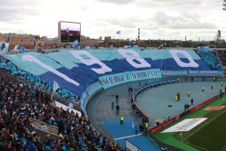 Банер шоу перед матчем  «Зенит» — Спартак»