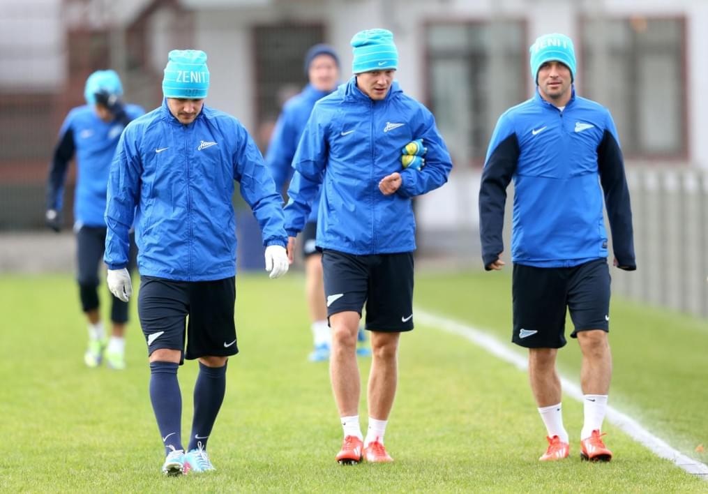 Тренировка  «Зенита» перед  матчем Лиги чемпионов УЕФА 2013/2014, «Зенит» — «Аустрия»