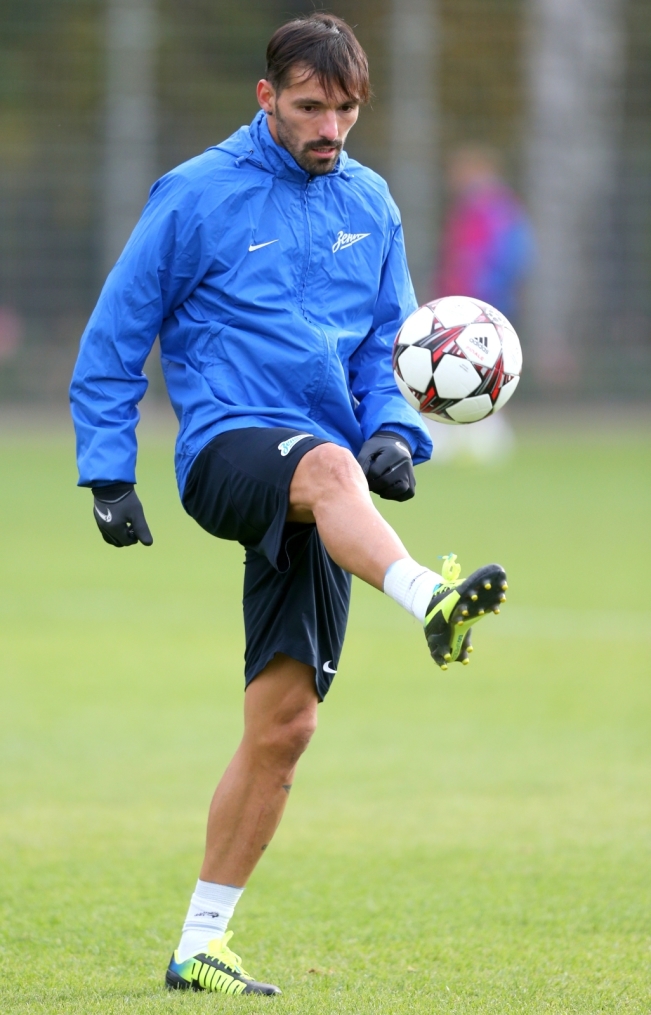 Тренировка  «Зенита» перед  матчем Лиги чемпионов УЕФА 2013/2014, «Зенит» — «Аустрия»