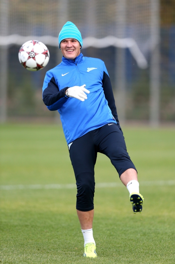 Тренировка  «Зенита» перед  матчем Лиги чемпионов УЕФА 2013/2014, «Зенит» — «Аустрия»