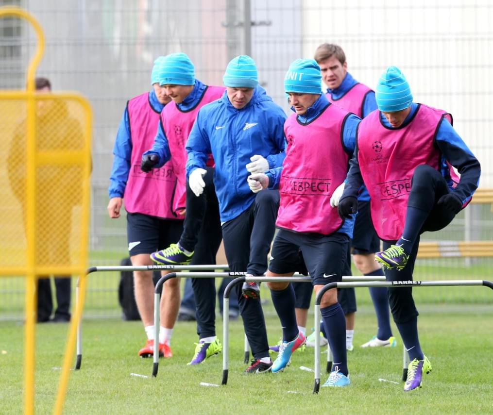 Тренировка  «Зенита» перед  матчем Лиги чемпионов УЕФА 2013/2014, «Зенит» — «Аустрия»