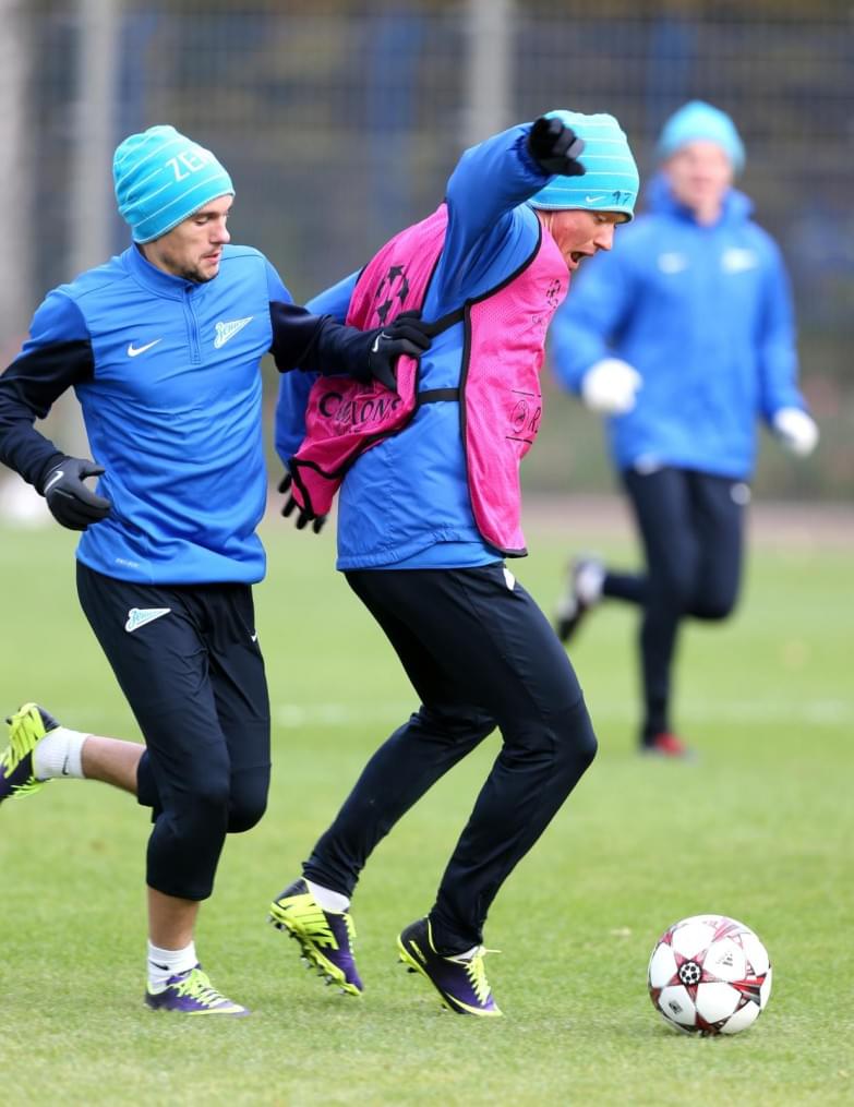 Тренировка  «Зенита» перед  матчем Лиги чемпионов УЕФА 2013/2014, «Зенит» — «Аустрия»