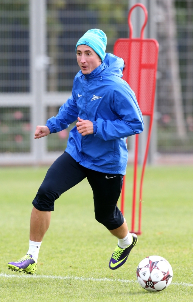 Тренировка  «Зенита» перед  матчем Лиги чемпионов УЕФА 2013/2014, «Зенит» — «Аустрия»