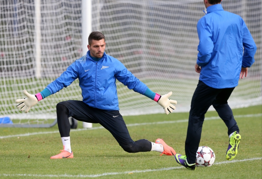 Тренировка  «Зенита» перед  матчем Лиги чемпионов УЕФА 2013/2014, «Зенит» — «Аустрия»