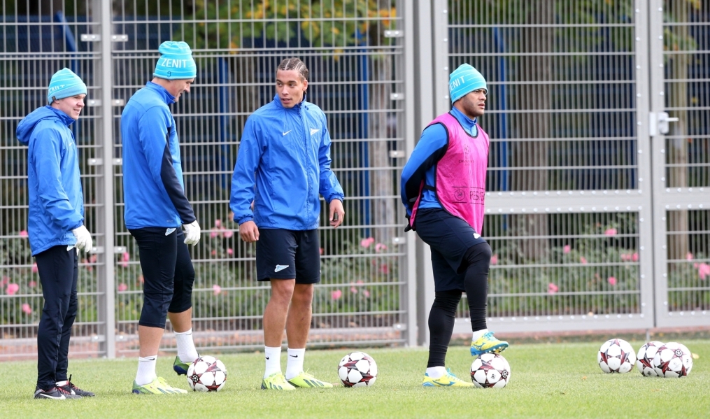 Тренировка  «Зенита» перед  матчем Лиги чемпионов УЕФА 2013/2014, «Зенит» — «Аустрия»