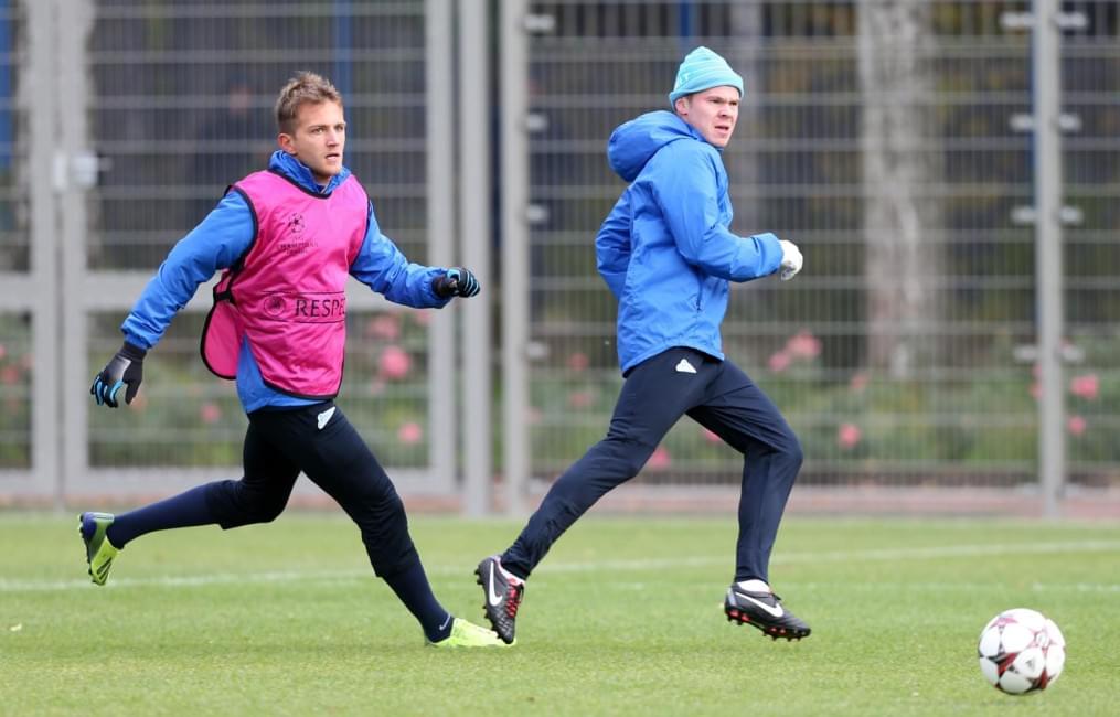 Тренировка  «Зенита» перед  матчем Лиги чемпионов УЕФА 2013/2014, «Зенит» — «Аустрия»