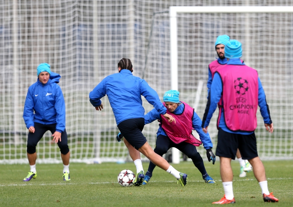 Тренировка  «Зенита» перед  матчем Лиги чемпионов УЕФА 2013/2014, «Зенит» — «Аустрия»