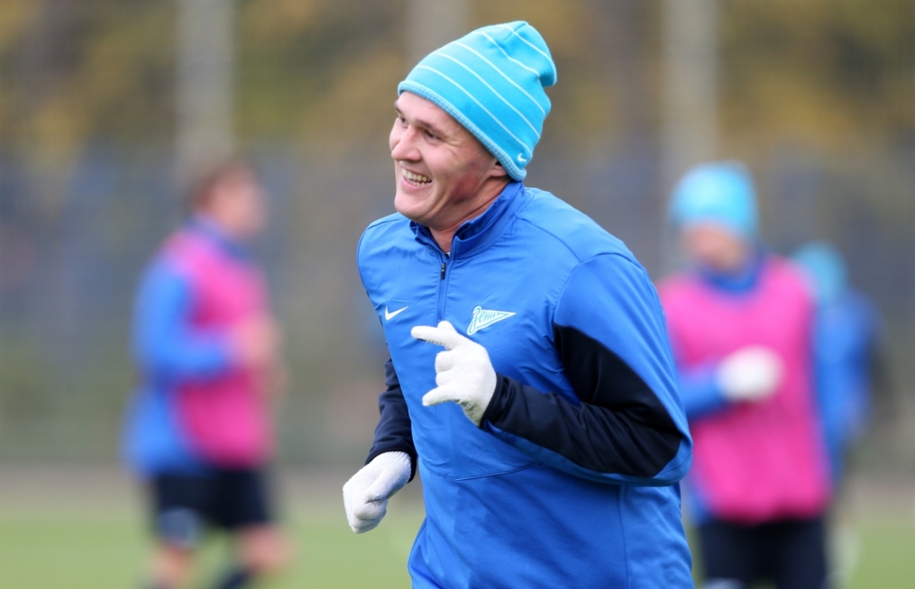 Тренировка  «Зенита» перед  матчем Лиги чемпионов УЕФА 2013/2014, «Зенит» — «Аустрия»