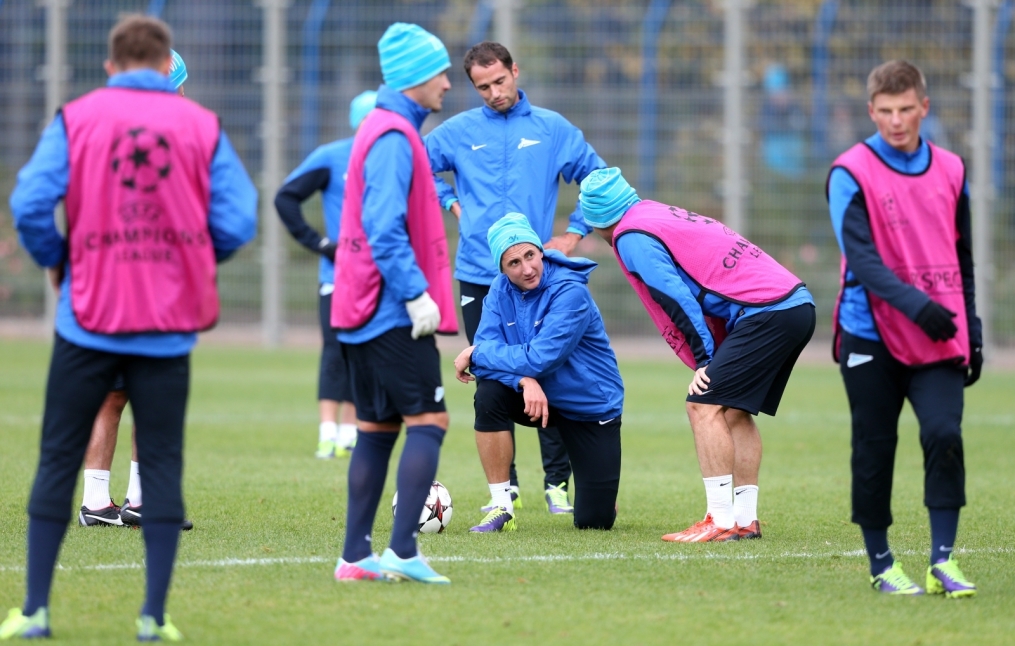 Тренировка  «Зенита» перед  матчем Лиги чемпионов УЕФА 2013/2014, «Зенит» — «Аустрия»