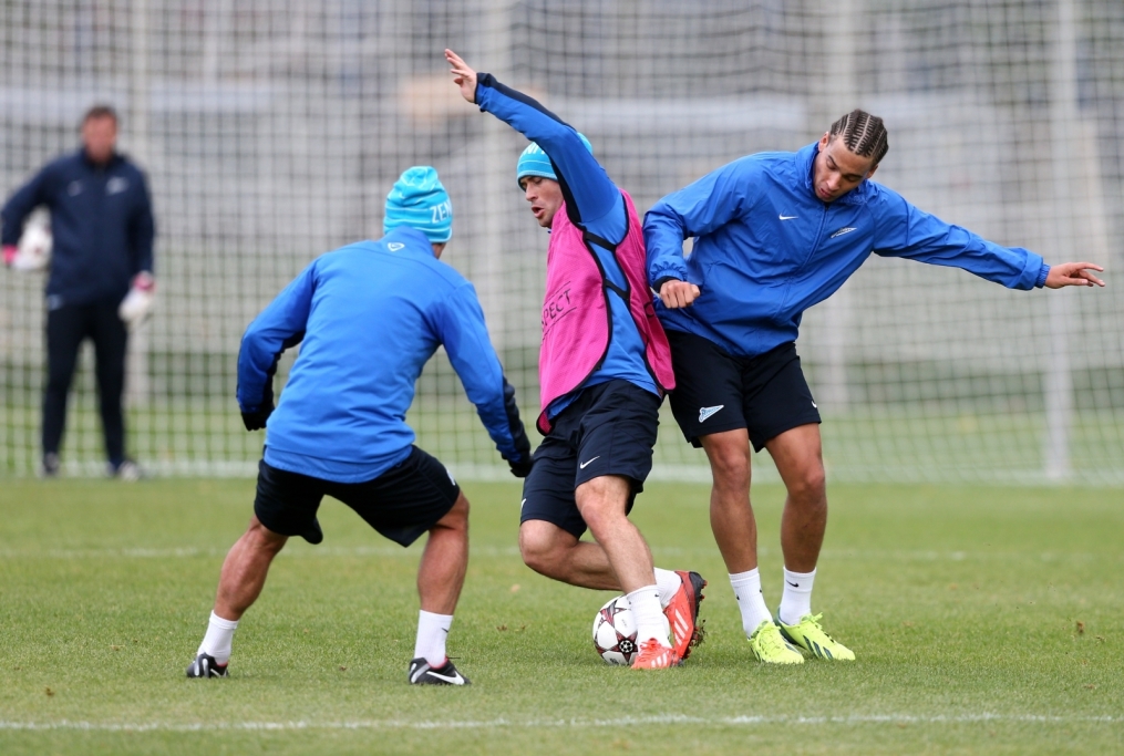 Тренировка  «Зенита» перед  матчем Лиги чемпионов УЕФА 2013/2014, «Зенит» — «Аустрия»