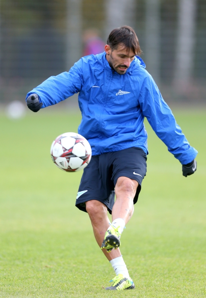 Тренировка  «Зенита» перед  матчем Лиги чемпионов УЕФА 2013/2014, «Зенит» — «Аустрия»