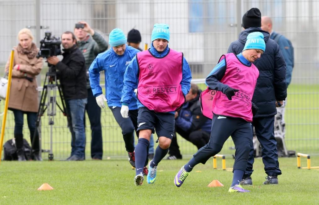 Тренировка  «Зенита» перед  матчем Лиги чемпионов УЕФА 2013/2014, «Зенит» — «Аустрия»