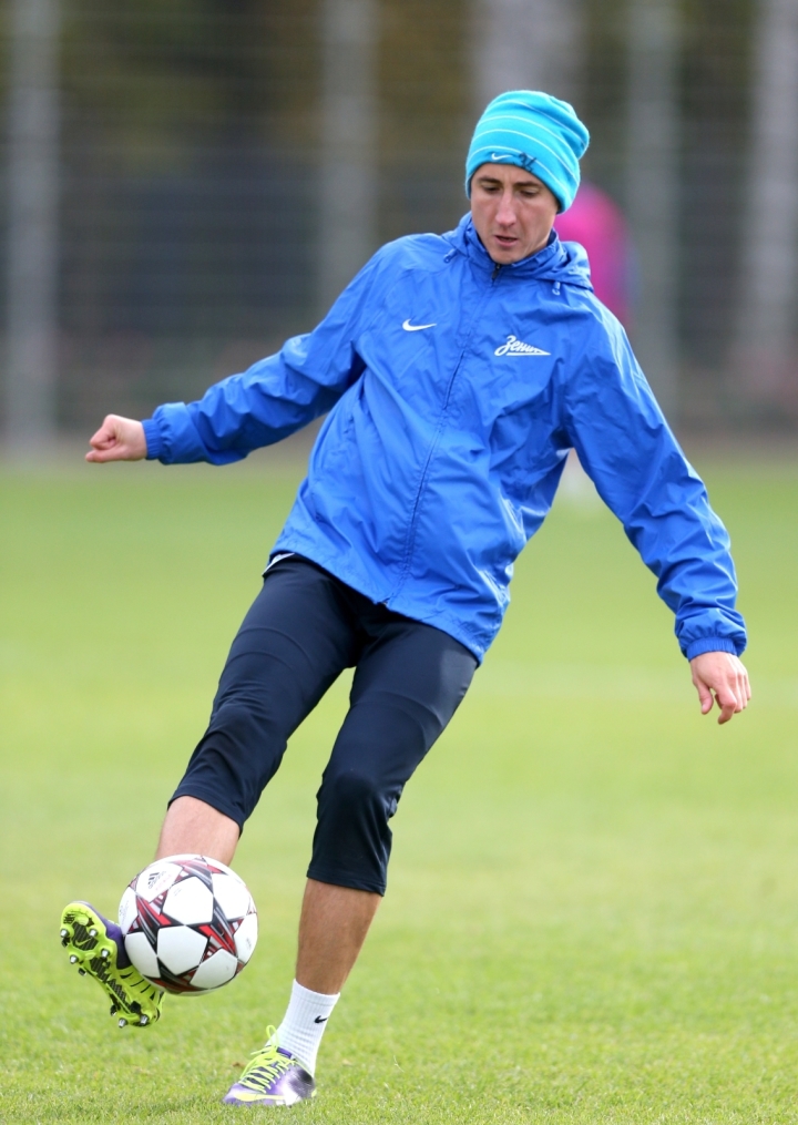 Тренировка  «Зенита» перед  матчем Лиги чемпионов УЕФА 2013/2014, «Зенит» — «Аустрия»