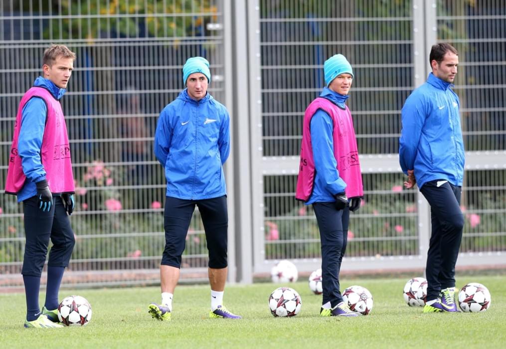 Тренировка  «Зенита» перед  матчем Лиги чемпионов УЕФА 2013/2014, «Зенит» — «Аустрия»