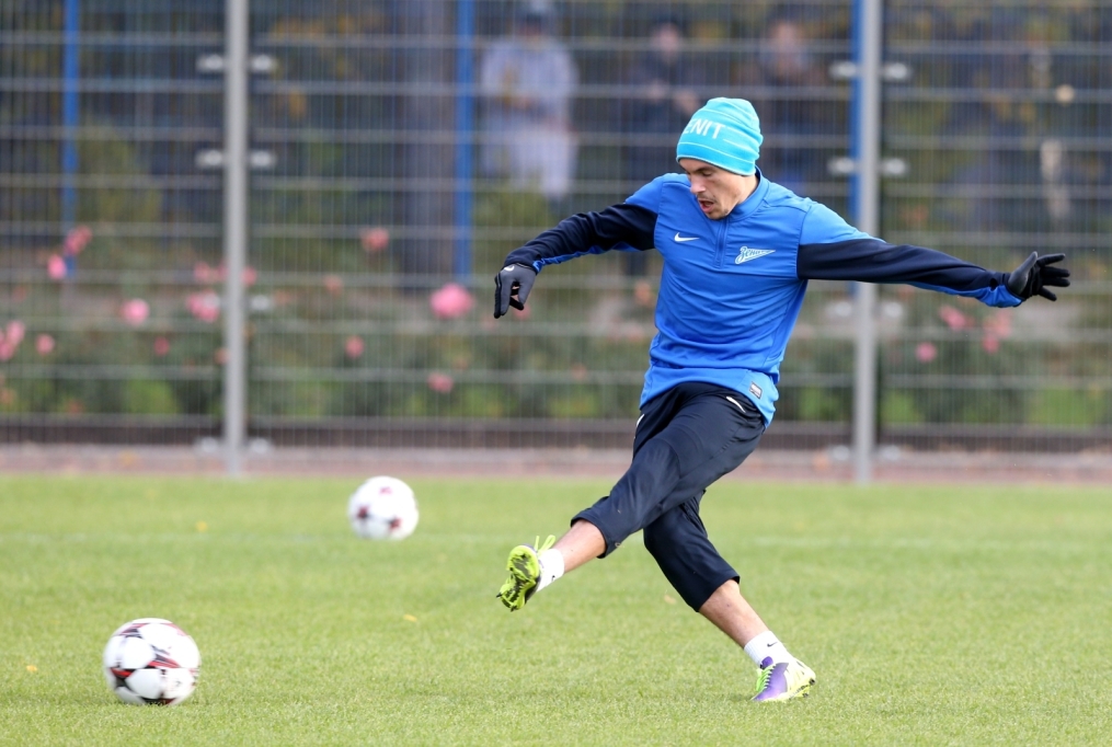 Тренировка  «Зенита» перед  матчем Лиги чемпионов УЕФА 2013/2014, «Зенит» — «Аустрия»