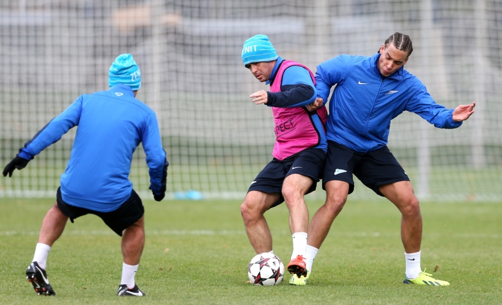 Тренировка  «Зенита» перед  матчем Лиги чемпионов УЕФА 2013/2014, «Зенит» — «Аустрия»