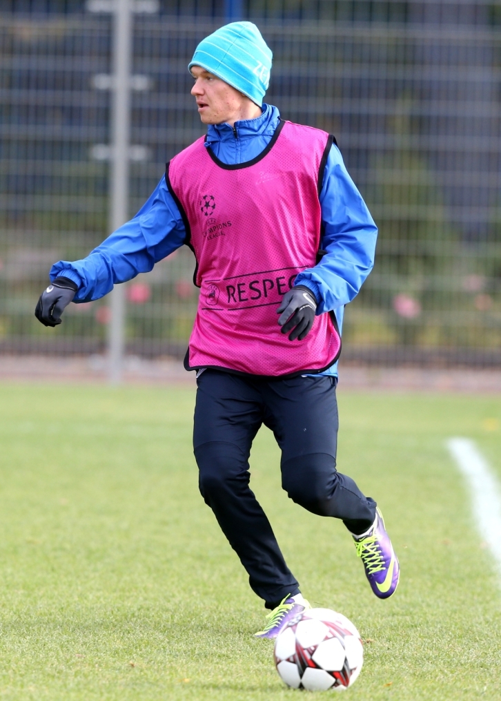 Тренировка  «Зенита» перед  матчем Лиги чемпионов УЕФА 2013/2014, «Зенит» — «Аустрия»