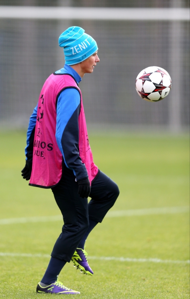 Тренировка  «Зенита» перед  матчем Лиги чемпионов УЕФА 2013/2014, «Зенит» — «Аустрия»