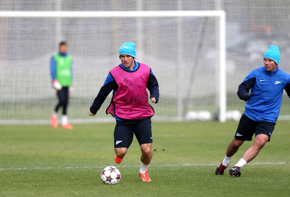 Тренировка  «Зенита» перед  матчем Лиги чемпионов УЕФА 2013/2014, «Зенит» — «Аустрия»