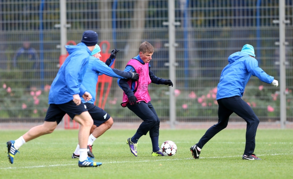 Тренировка  «Зенита» перед  матчем Лиги чемпионов УЕФА 2013/2014, «Зенит» — «Аустрия»