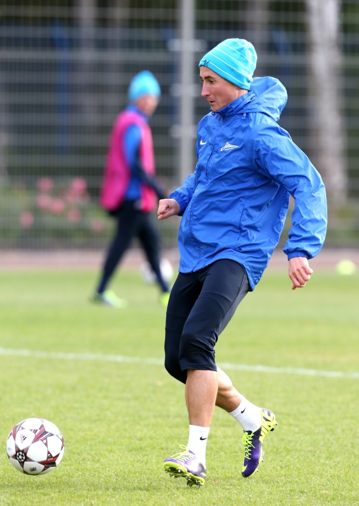 Тренировка  «Зенита» перед  матчем Лиги чемпионов УЕФА 2013/2014, «Зенит» — «Аустрия»