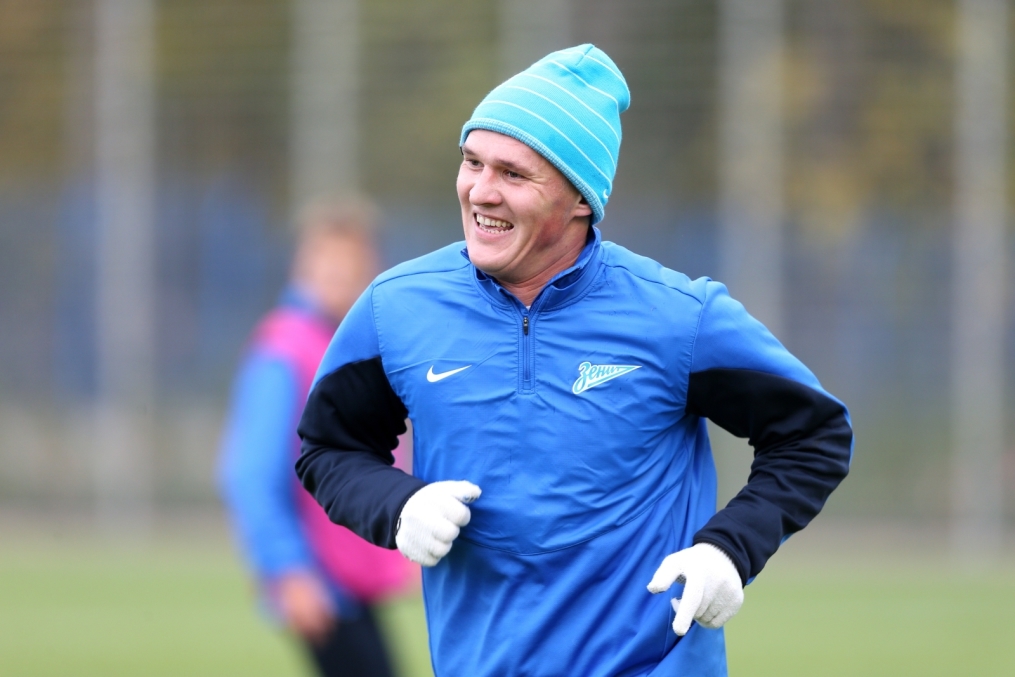 Тренировка  «Зенита» перед  матчем Лиги чемпионов УЕФА 2013/2014, «Зенит» — «Аустрия»